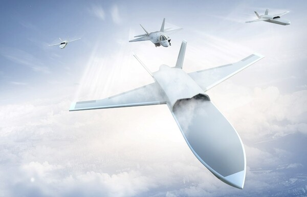 한화시스템이 국방과학연구소가 주관하는 '무인편대기용 AESA 레이다 기술개발' 과제의 우선협상대상자로 선정됐다. AESA 레이다가 탑재된 무인편대기 예상 이미지. 사진=한화시스템