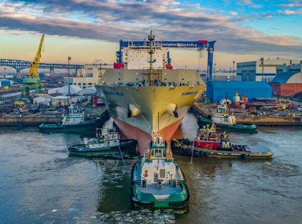 한화그룹이 지난 20일 미국 필라델피아에 위치한 필리(Philly) 조선소 지분(100%)을 인수하는 계약을 맺었다.미국 필리조선소 전경. 사진=한화