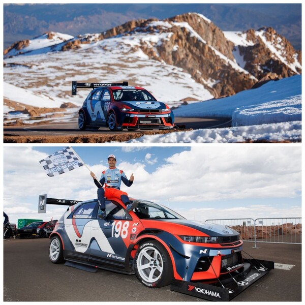 미국 콜로라도(Colorado)에서 열린 '파이크스 피크 힐클라임(Pikes Peak International Hill Climb)'을 주행하는 '아이오닉 5 N TA(타임 어택, Time Attack) Spec'  사진=현대자동차