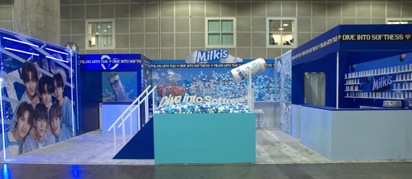 KCON LA 2024 밀키스 부스 전경. 사진=롯데칠성음료