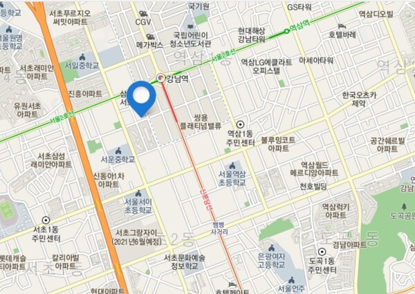 삼성화재의 사옥 안내 지도. 사진=삼성화재 홈페이지 갈무리