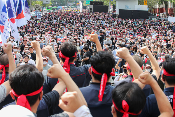 전국금융산업노동조합이 25일 총파업을 예고했다. 사진=금융노조