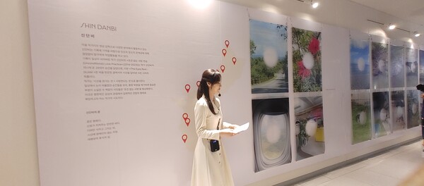 더현대 서울에 전시된 신단비 작가의 'The Eyes Rest – Guam'. 사진 = 이하영 기자 