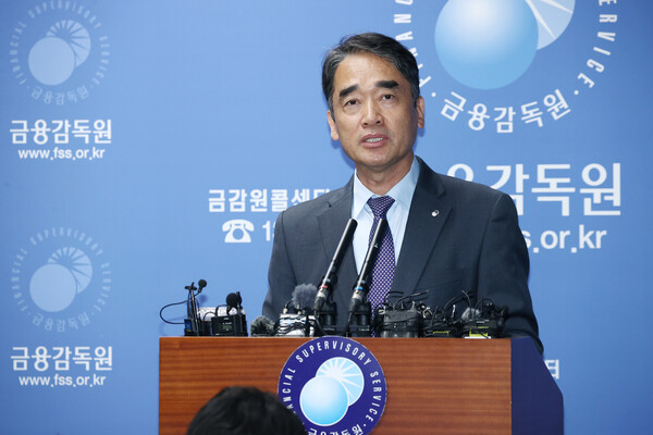 함용일 금융감독원 부원장이 31일 열린 기자간담회에서 발언하고 있다. 사진=연합뉴스.