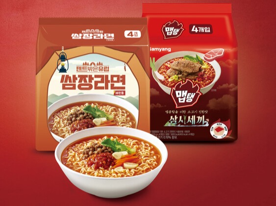 이마트 신제품 '텐트 밖은 유럽 쌈장라면' 이미지. 사진=이마트