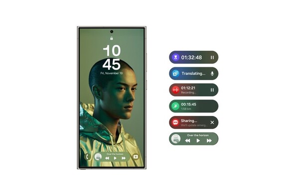 One UI 7 의 '나우 바' 기능 이미지. 사진=삼성전자