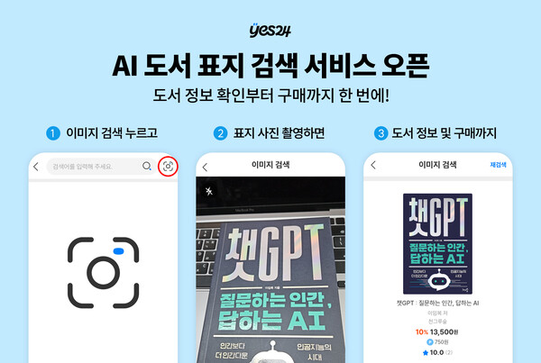 'AI 도서 표지 검색 서비스'. 사진=예스24