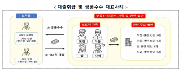 NH농협은행 부당대출 예, 사진=금융감독원