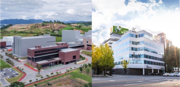 (왼쪽부터) 보령 예산공장 전경, 대웅제약 사옥 전경. 사진=각사