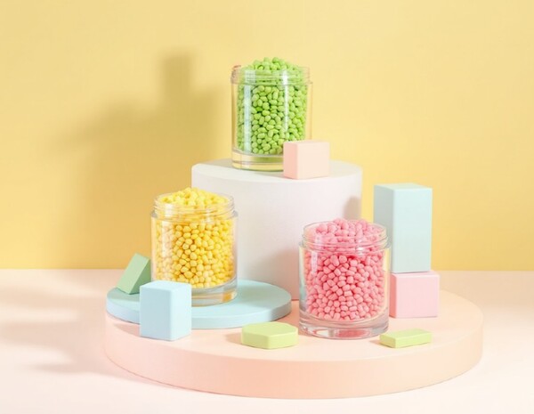 화장품 용기·포장재에 적용 가능한 LG화학 친환경 소재들. 사진=LG화학