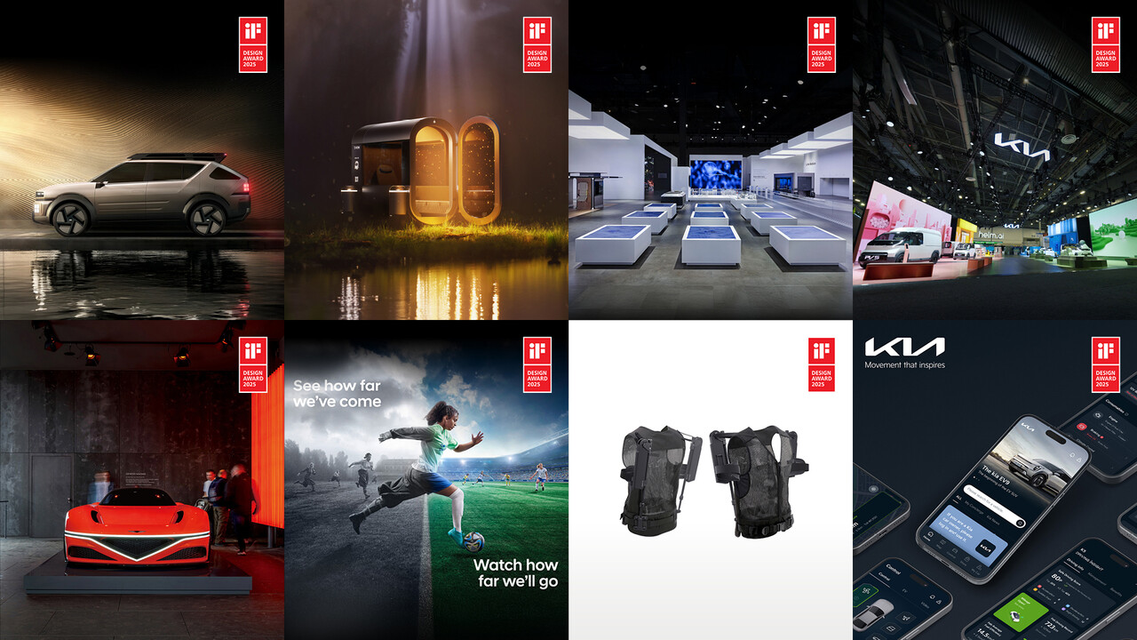 현대자동차그룹이 '2025 iF 디자인 어워드'에서 총 26개의 상을 휩쓸며 세계 최고 수준의 디자인 경쟁력을 증명했다. 사진=현대자동차그룹