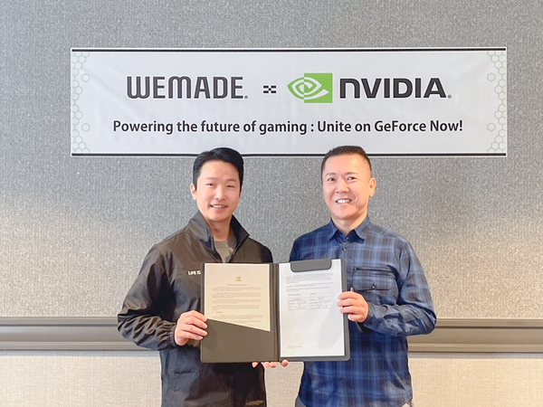 (왼쪽부터) 박정수 위메이드넥스트 대표, 케이타 이다 엔비디아 부사장