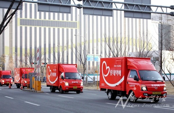 롯데글로벌로지스 택배 차량. 사진=롯데글로벌로지스