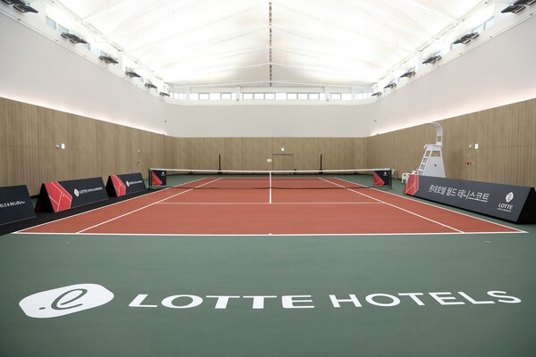 롯데호텔 월드 실내 테니스코트. 사진=롯데호텔앤리조트