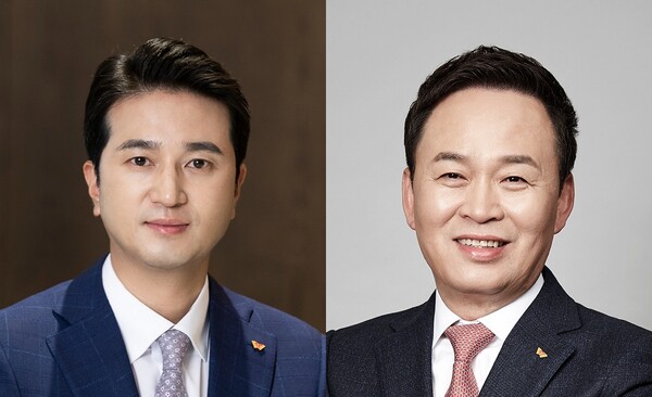 (왼쪽부터) 추형욱 SK이노베이션 대표이사, 장용호 SK이노베이션 총괄사장. 사진=SK이노베이션