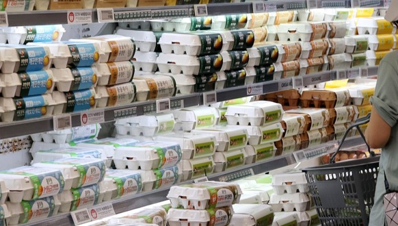 대형마트에 진열된 달걀. 사진=연합뉴스