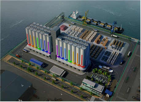 부산신항 양곡부두 조감도, 사진=산업은행