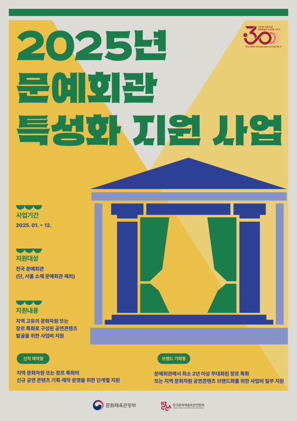'2025년 문예회관 특성화 지원 사업' 포스터. 사진=문화체육관광부