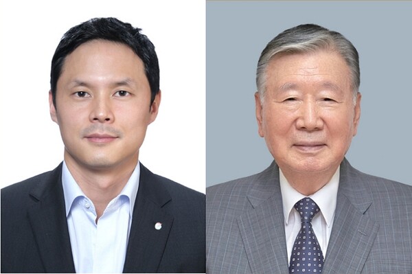 (왼쪽부터)허준홍 삼양통상 사장, 이중근 부영그룹 회장. 사진=연합뉴스