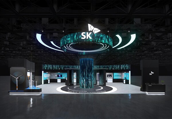 오는 27~29일 부산 해운대구 벡스코(BEXCO)에서 열리는 2025 기후산업국제박람회(WCE) SK 전시관 조감도. 사진=SK이노베이션