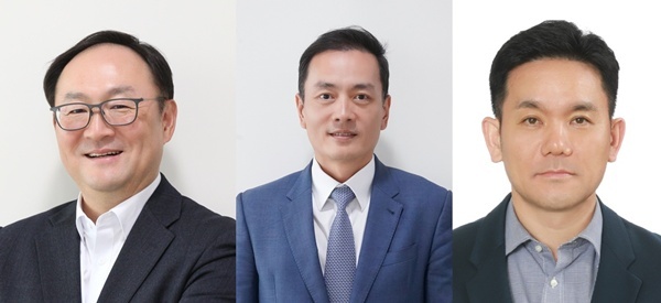윤성노 동원시스템즈 패키징사업부문 대표(왼쪽), 이진욱 동원기술투자 대표, 정해철 동원홈푸드 중국법인장. 사진=동원그룹